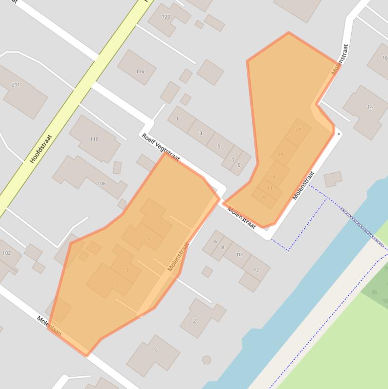 Kaart van postcodegebied 9686MD.