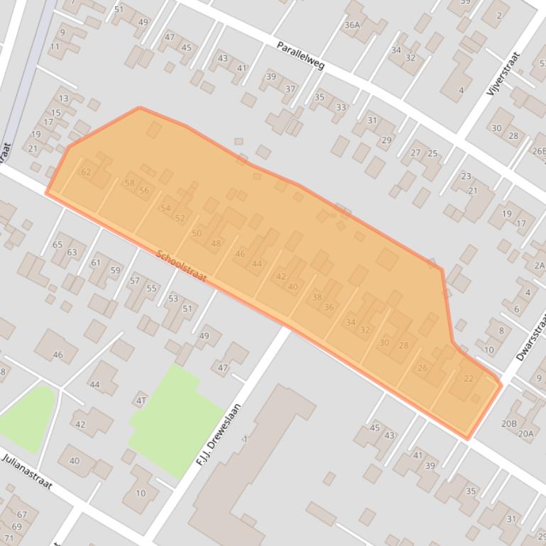 Kaart van postcodegebied 9686ND.