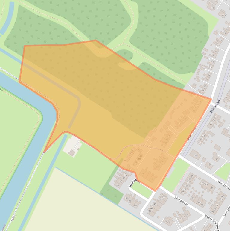 Kaart van postcodegebied 9686NK.