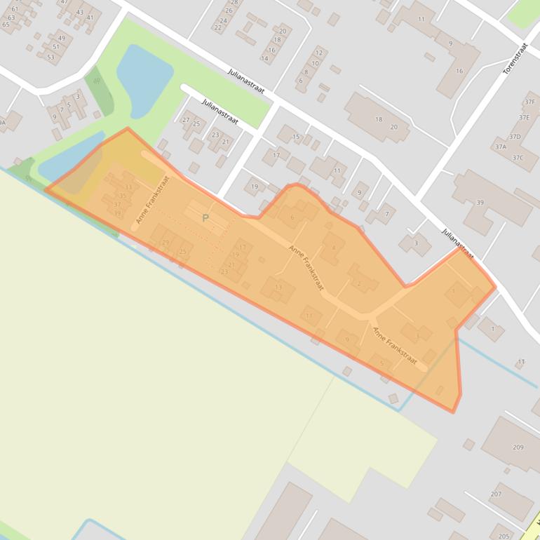 Kaart van postcodegebied 9686NS.