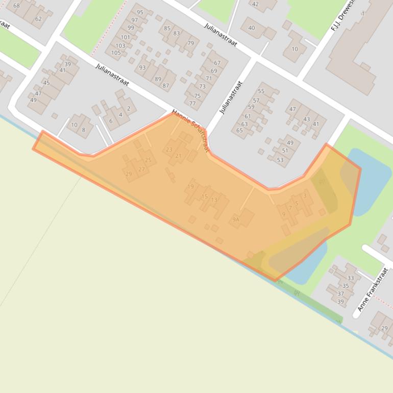 Kaart van postcodegebied 9686NV.