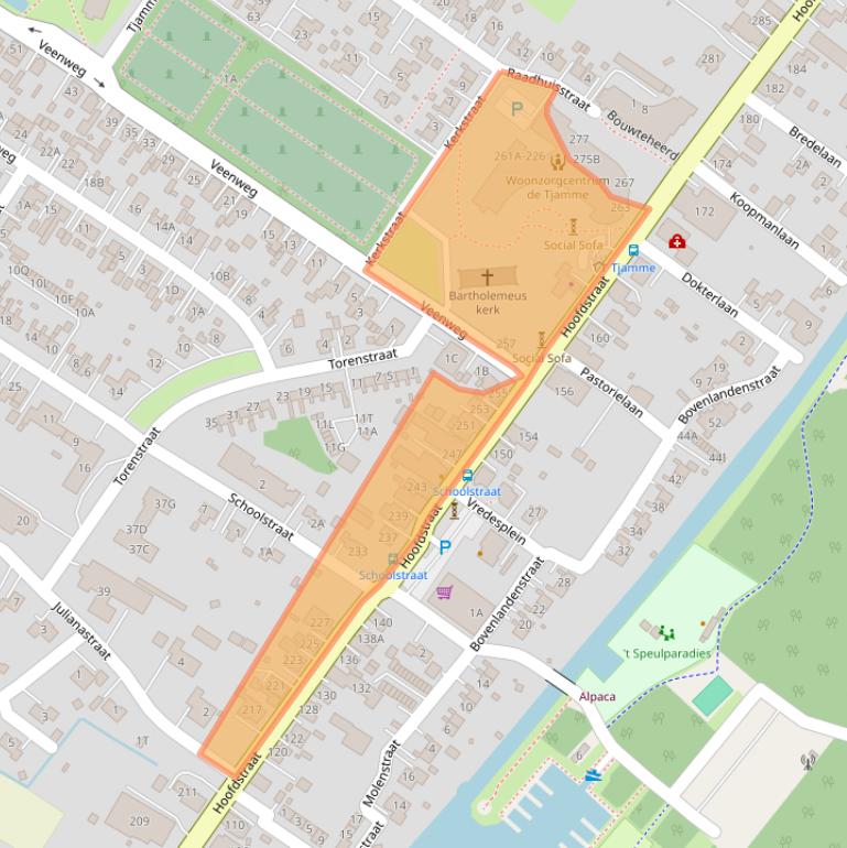 Kaart van postcodegebied 9686PC.