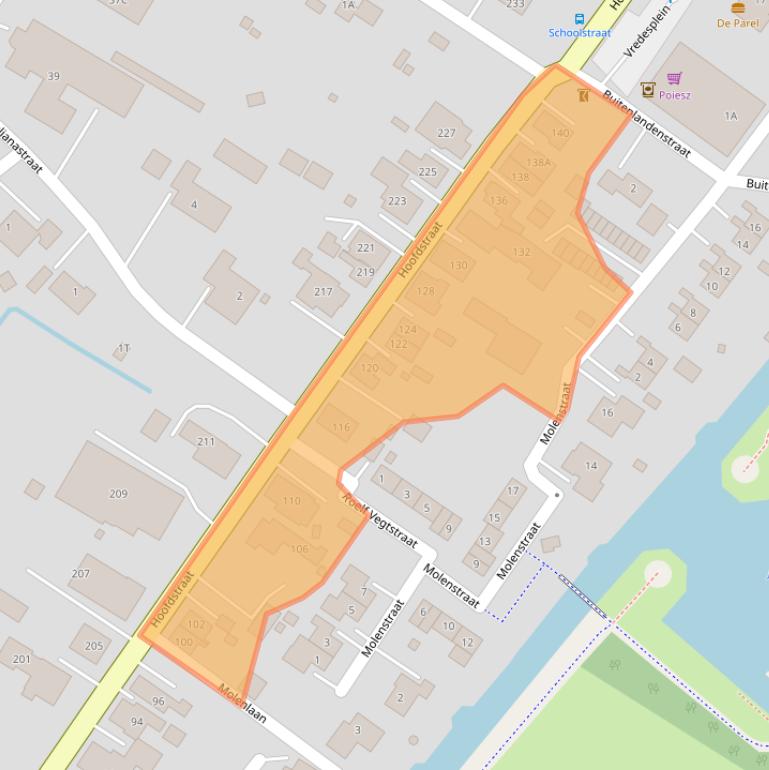 Kaart van postcodegebied 9686PH.