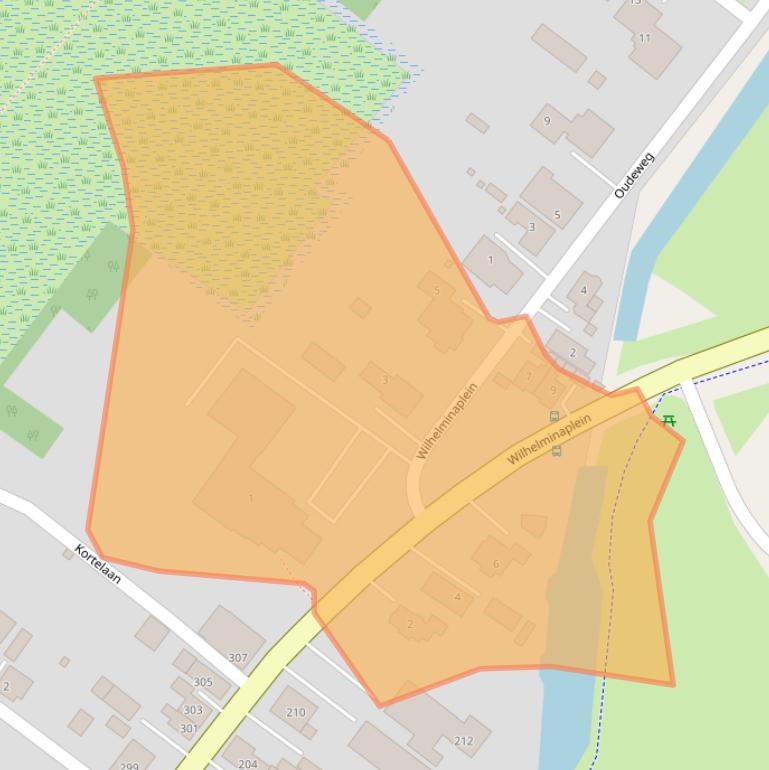 Kaart van postcodegebied 9686RA.