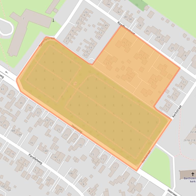 Kaart van postcodegebied 9686RE.