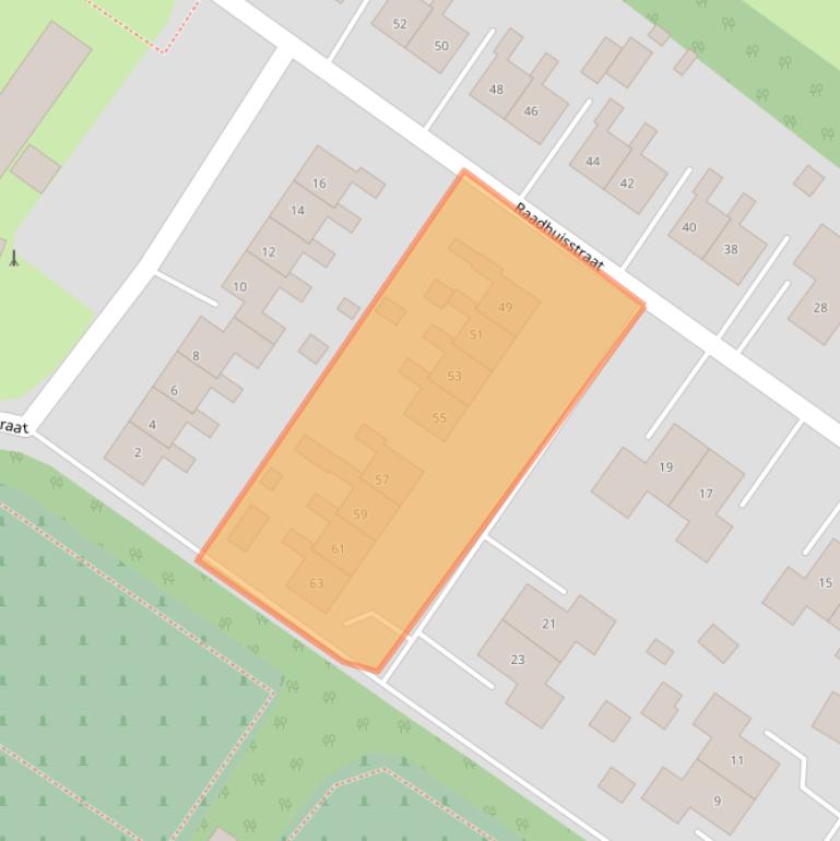 Kaart van postcodegebied 9686RG.