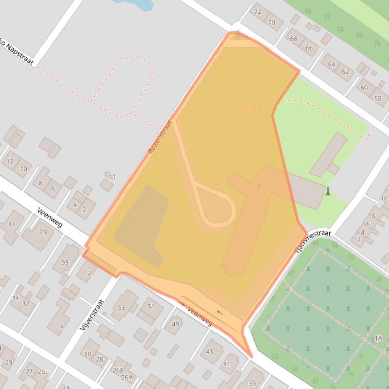 Kaart van postcodegebied 9686RN.