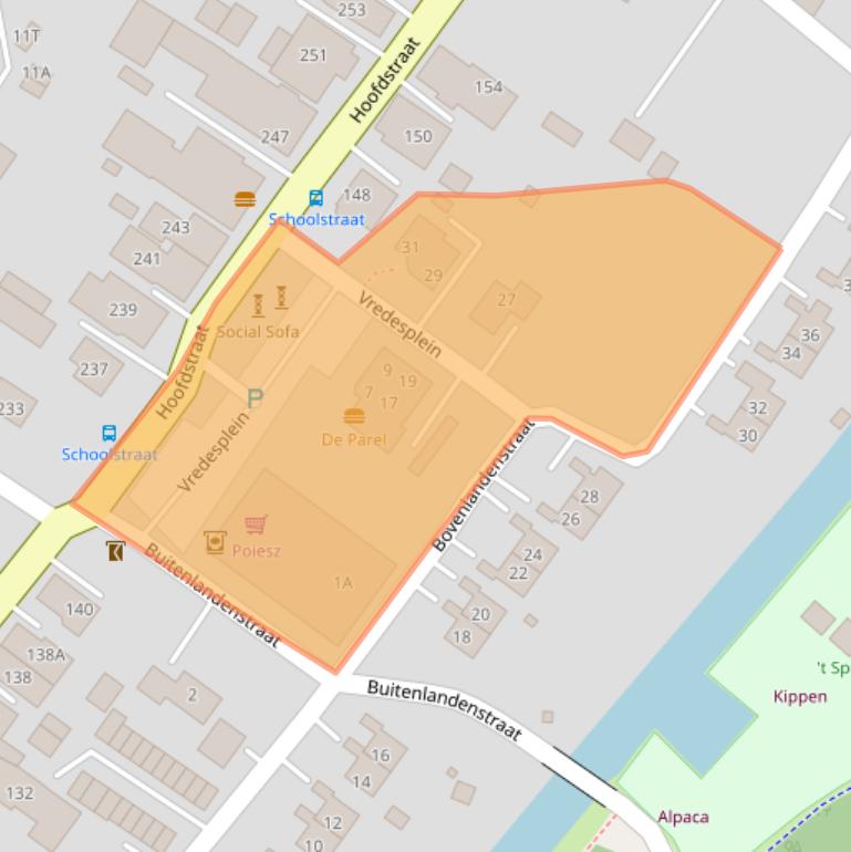 Kaart van postcodegebied 9686RT.