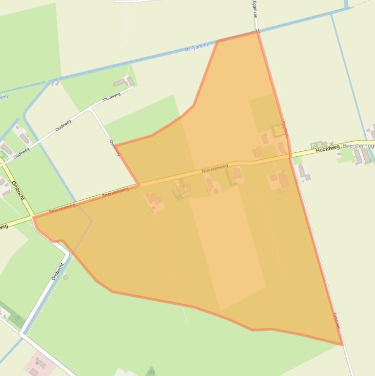 Kaart van postcodegebied 9686TX.