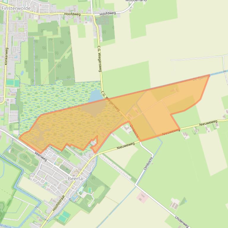 Kaart van postcodegebied 9686VA.