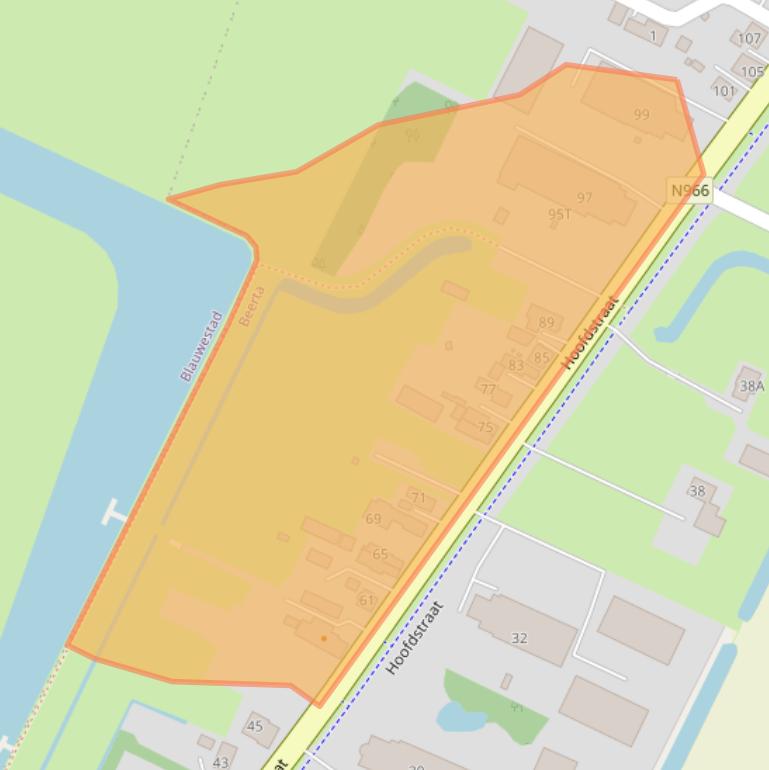 Kaart van postcodegebied 9686VG.