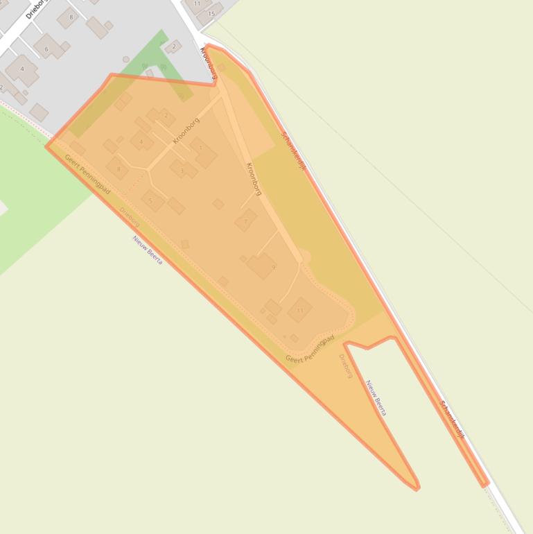 Kaart van postcodegebied 9688RD.