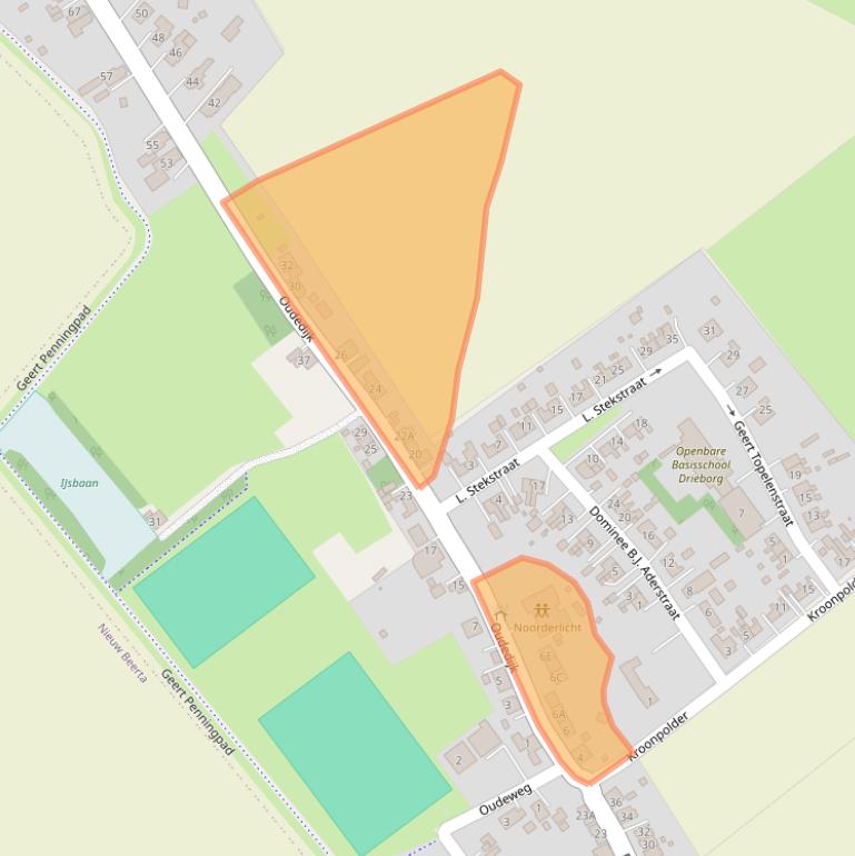 Kaart van postcodegebied 9688RV.