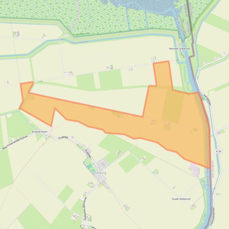 Kaart van postcodegebied 9688TL.