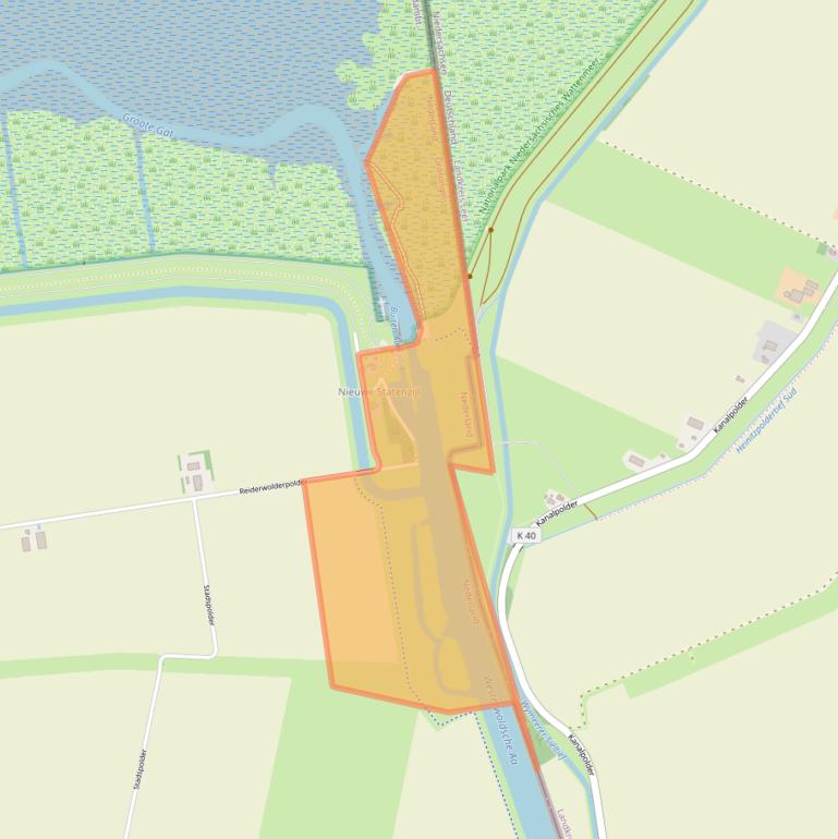 Kaart van postcodegebied 9688TN.