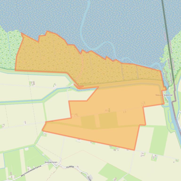 Kaart van postcodegebied 9688TP.