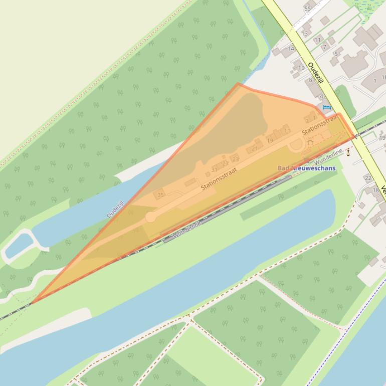 Kaart van postcodegebied 9693AA.