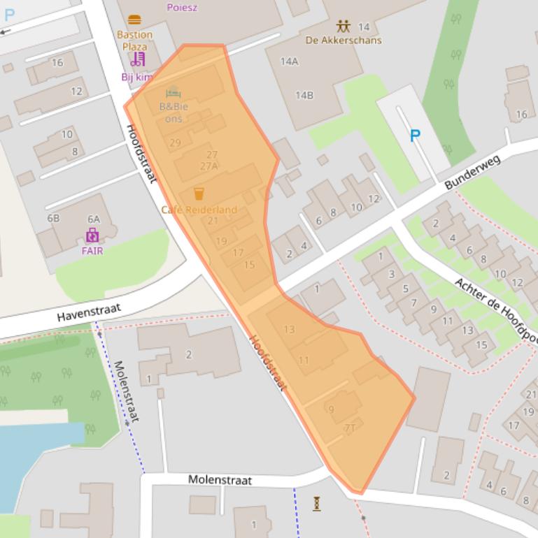 Kaart van postcodegebied 9693AC.