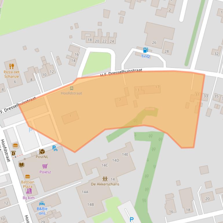 Kaart van postcodegebied 9693AK.