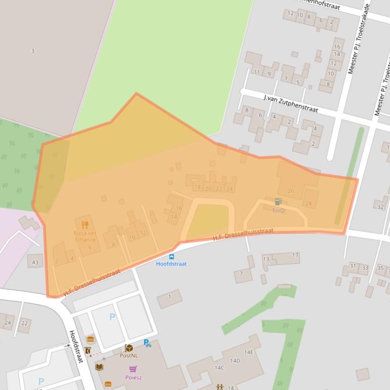 Kaart van postcodegebied 9693AM.