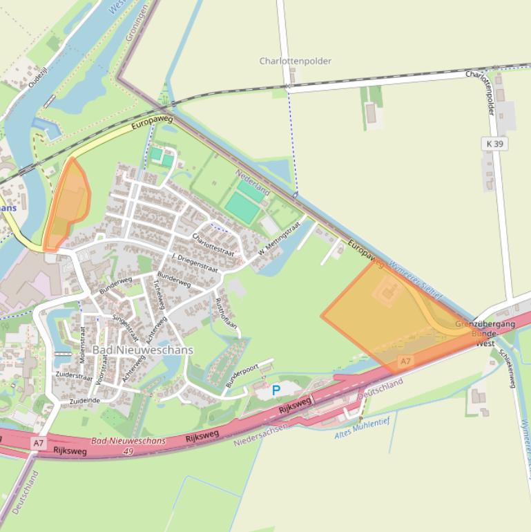 Kaart van postcodegebied 9693AP.