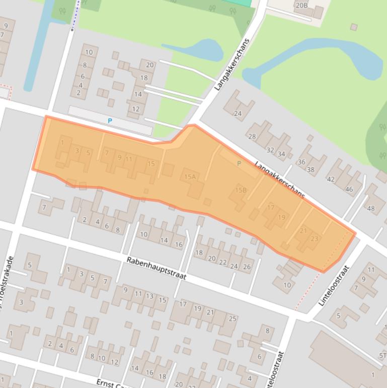 Kaart van postcodegebied 9693AW.