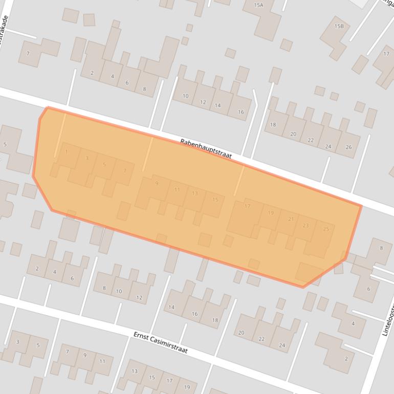 Kaart van postcodegebied 9693BA.