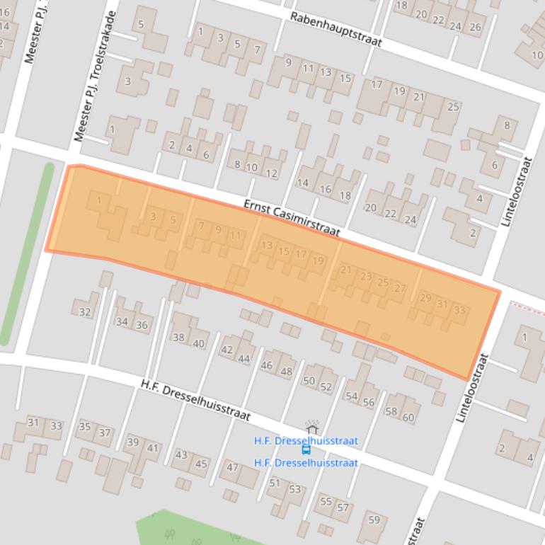 Kaart van postcodegebied 9693BC.