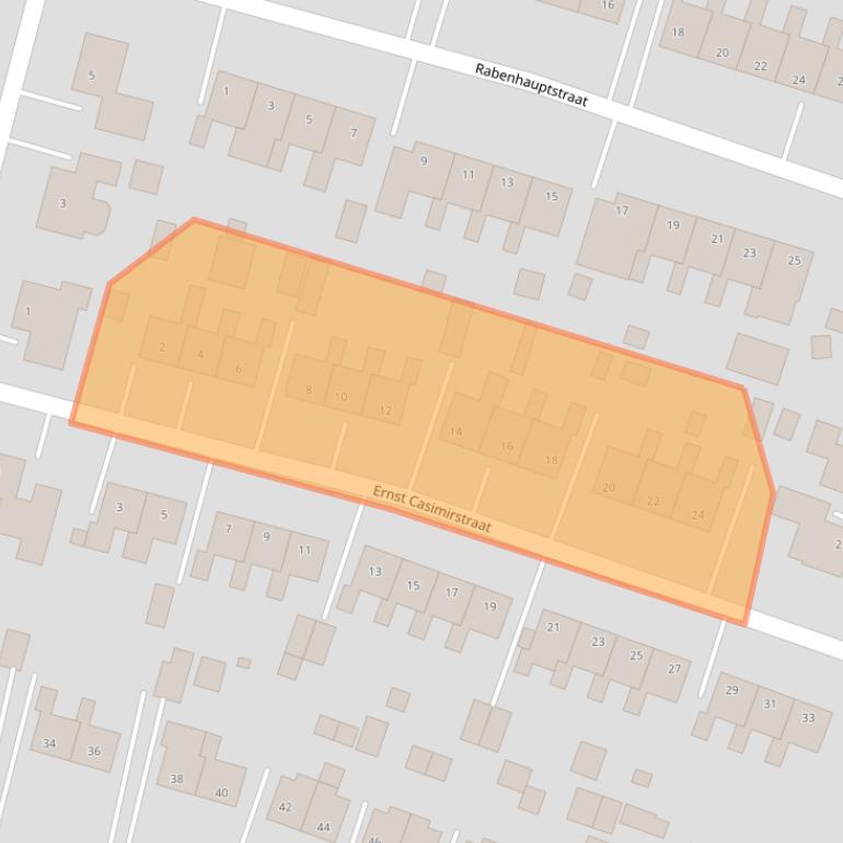 Kaart van postcodegebied 9693BE.