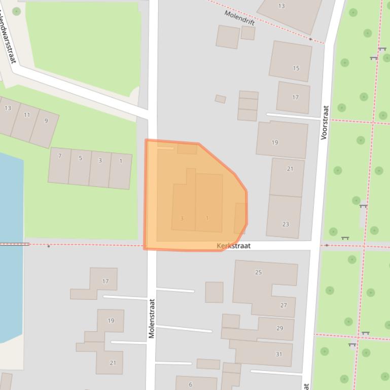 Kaart van postcodegebied 9693EP.