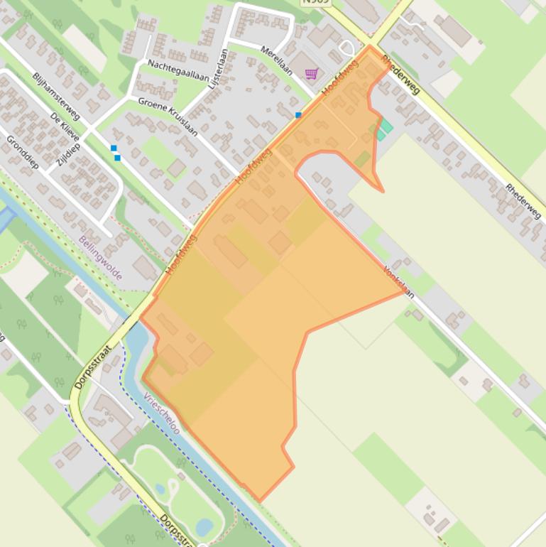 Kaart van postcodegebied 9695AK.