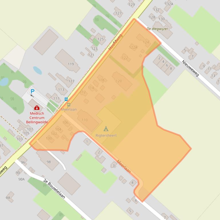 Kaart van postcodegebied 9695AN.