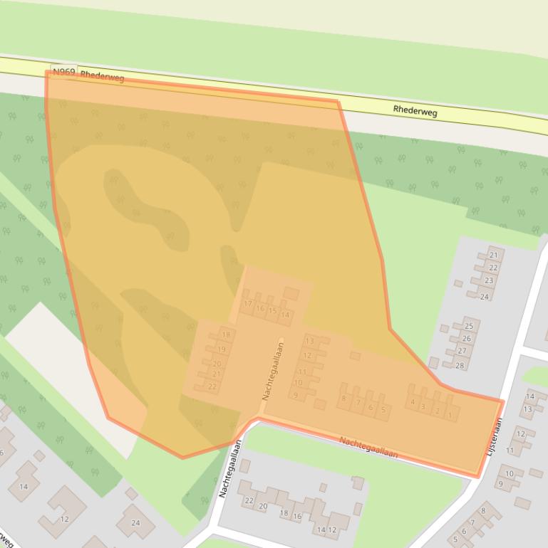 Kaart van postcodegebied 9695BC.