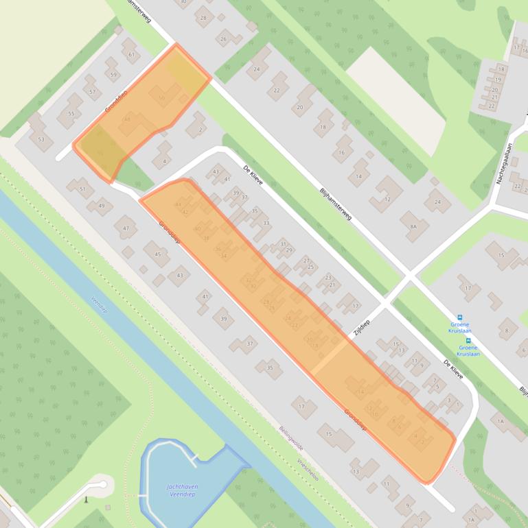 Kaart van postcodegebied 9695BE.