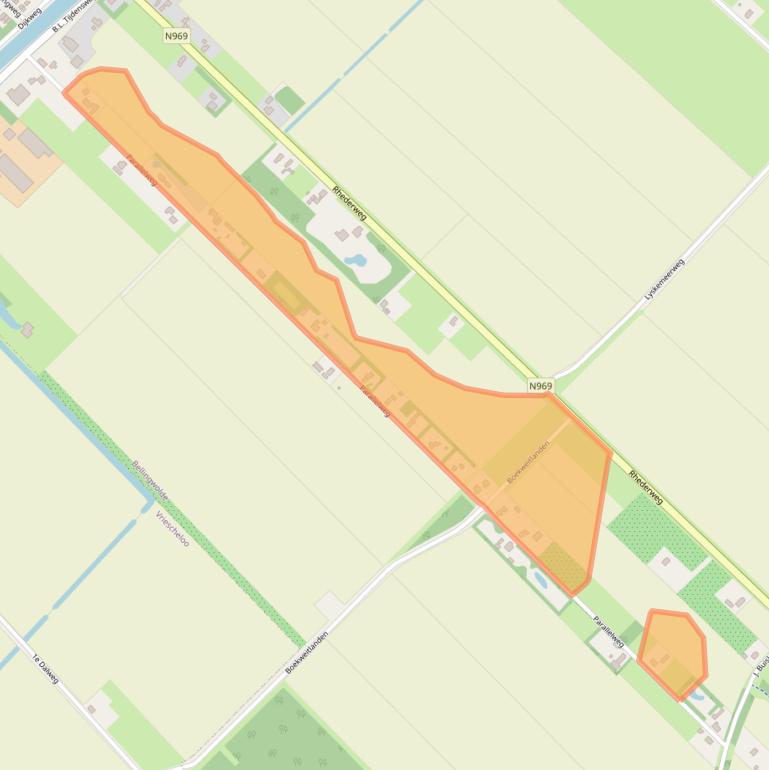 Kaart van postcodegebied 9695CT.