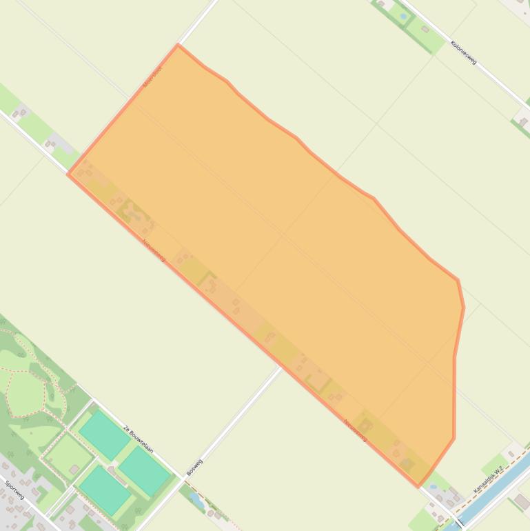 Kaart van postcodegebied 9695EJ.