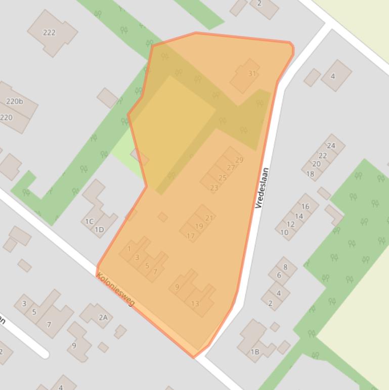 Kaart van postcodegebied 9695EP.