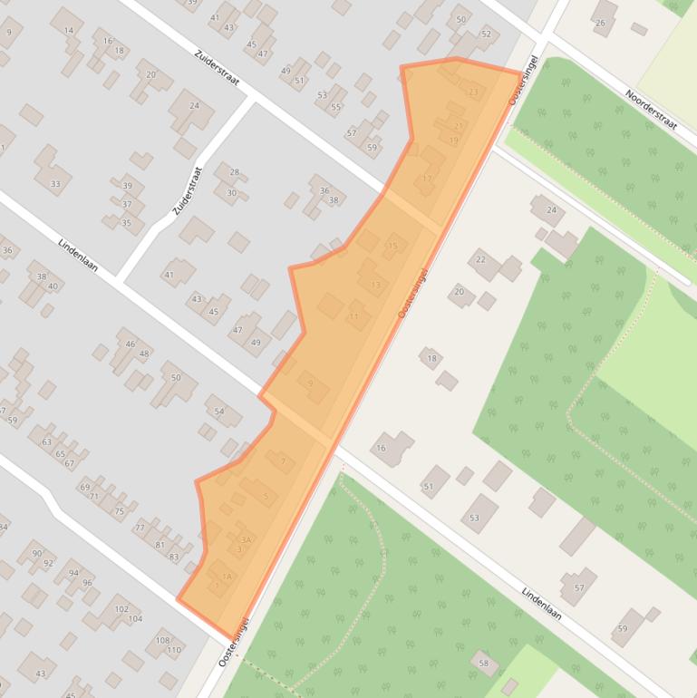 Kaart van postcodegebied 9695EV.