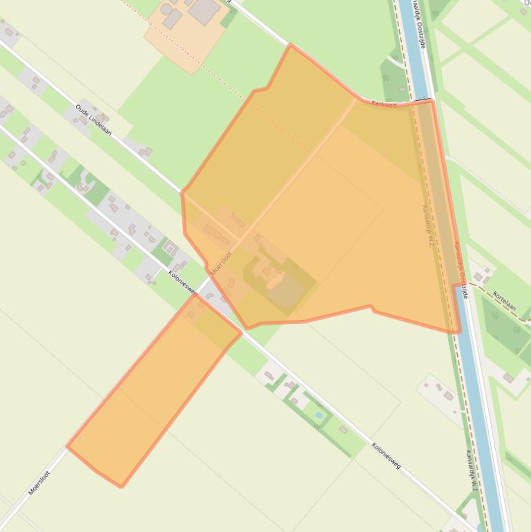 Kaart van postcodegebied 9695EZ.