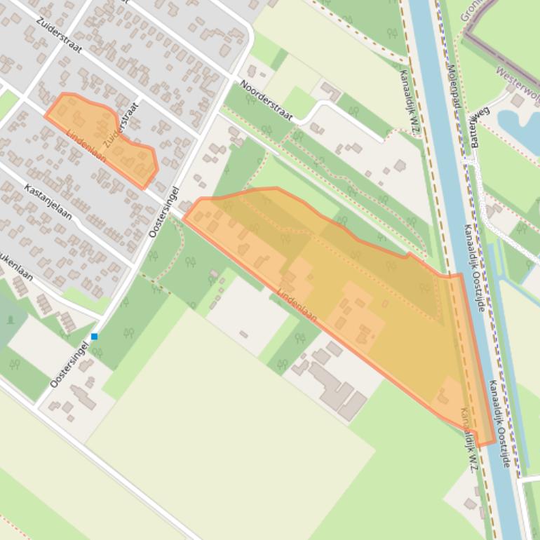 Kaart van postcodegebied 9695GR.