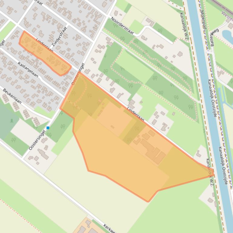 Kaart van postcodegebied 9695GT.