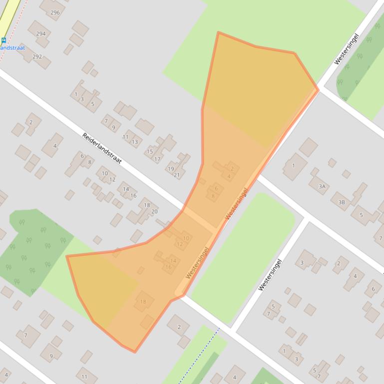 Kaart van postcodegebied 9695HE.