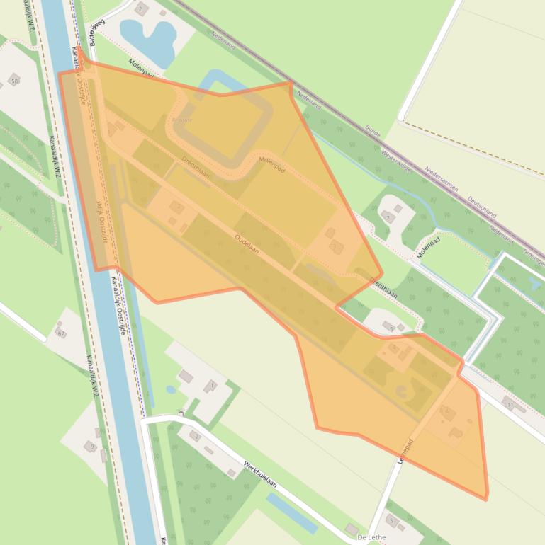 Kaart van postcodegebied 9695HR.