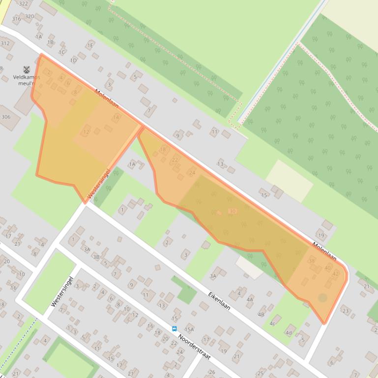 Kaart van postcodegebied 9695HV.