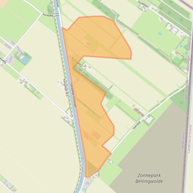 Kaart van postcodegebied 9695VC.