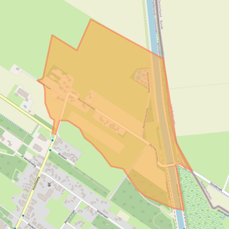 Kaart van postcodegebied 9695XA.