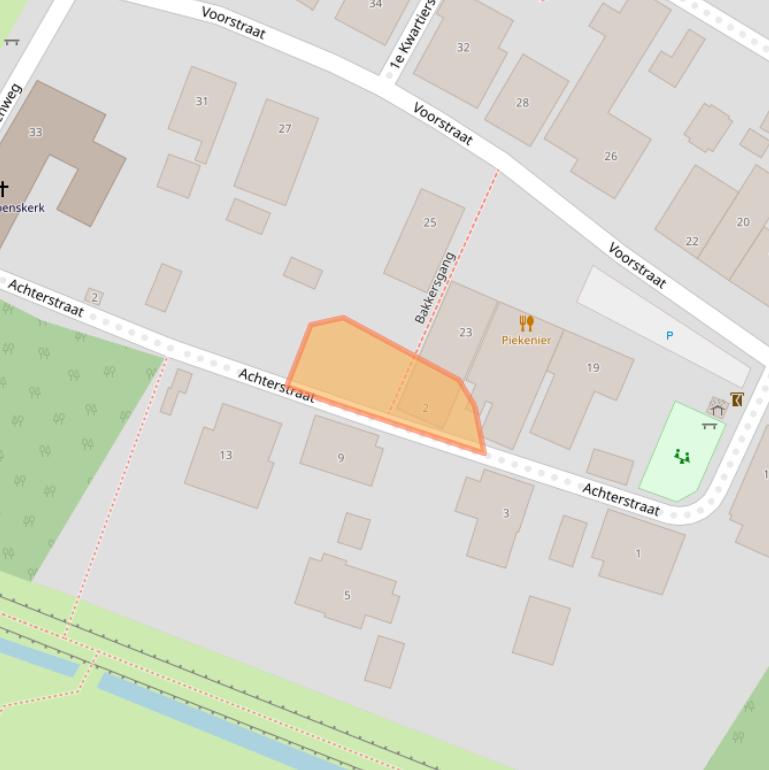 Kaart van postcodegebied 9696XD.