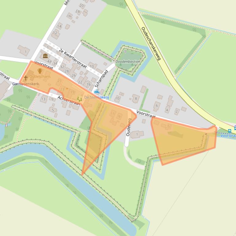 Kaart van postcodegebied 9696XG.