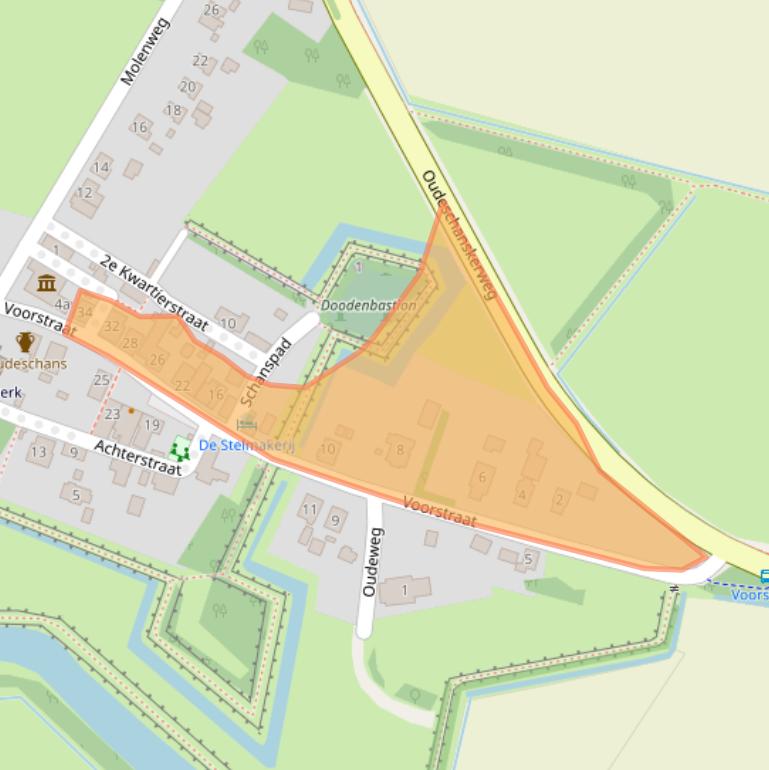 Kaart van postcodegebied 9696XH.