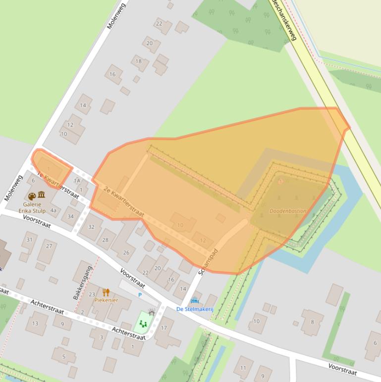 Kaart van postcodegebied 9696XW.